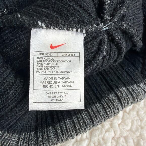 Nike Beanie Hat Adult Gray Knit 100% Acrylic Bill Brim Skater Outdoor NWT - Picture 4 of 4